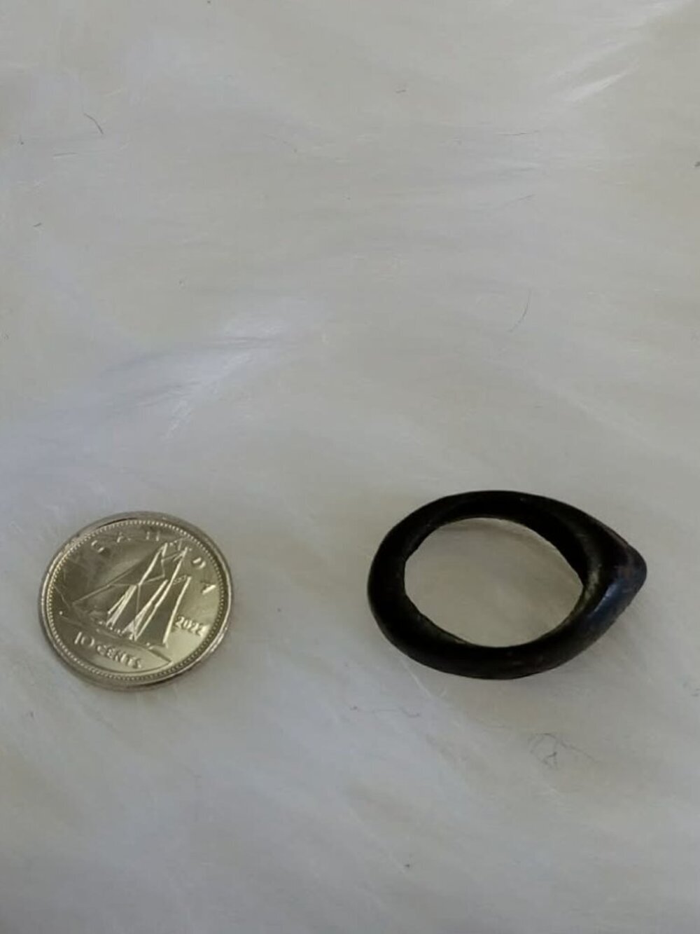 Small elk antler ring, size 3 Can be used as a pendant for a DIY necklace